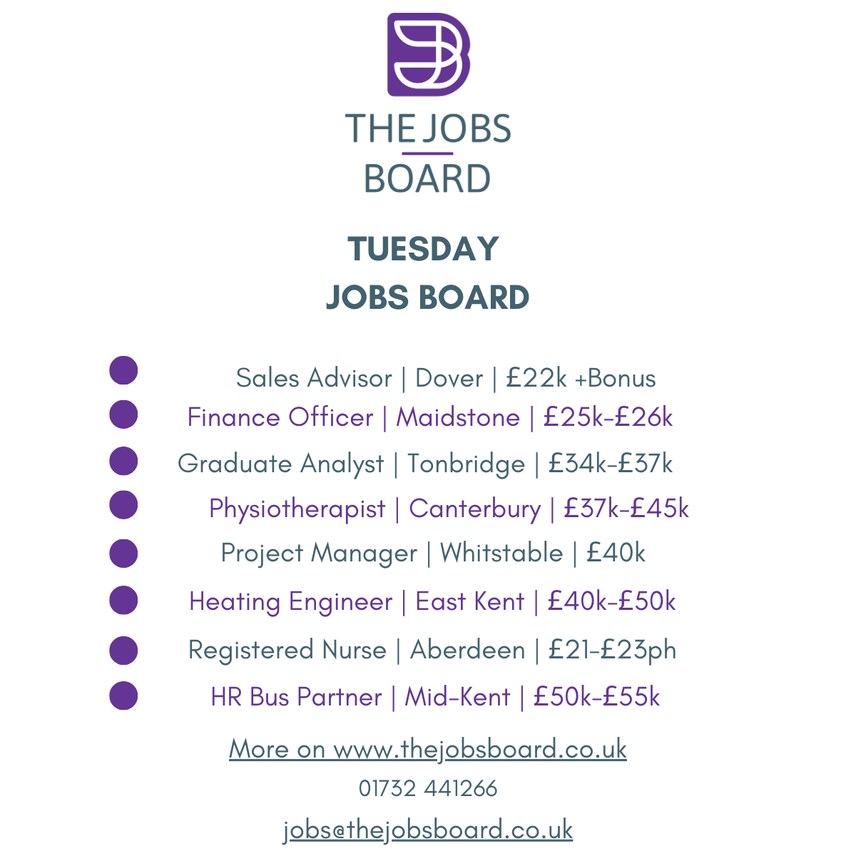 October 1 Tuesday JobsBoard